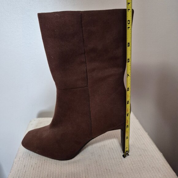 Chocolate Brown Faux Suede Boots - Picture 10 of 14